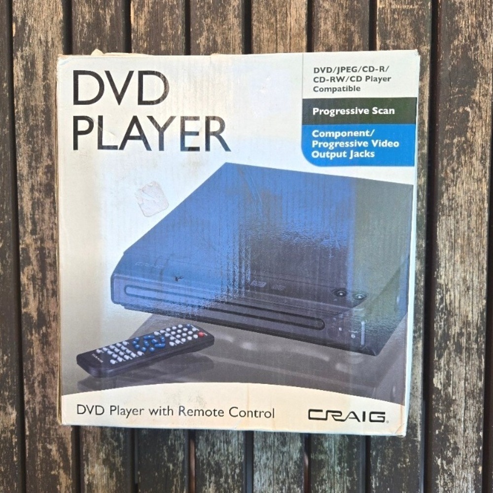 Craig CVD512 Compact DVD CD Player Progressive Scan with Remote Open Box NIB